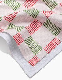 Geometry - Be Merry Plaid Tea Towel