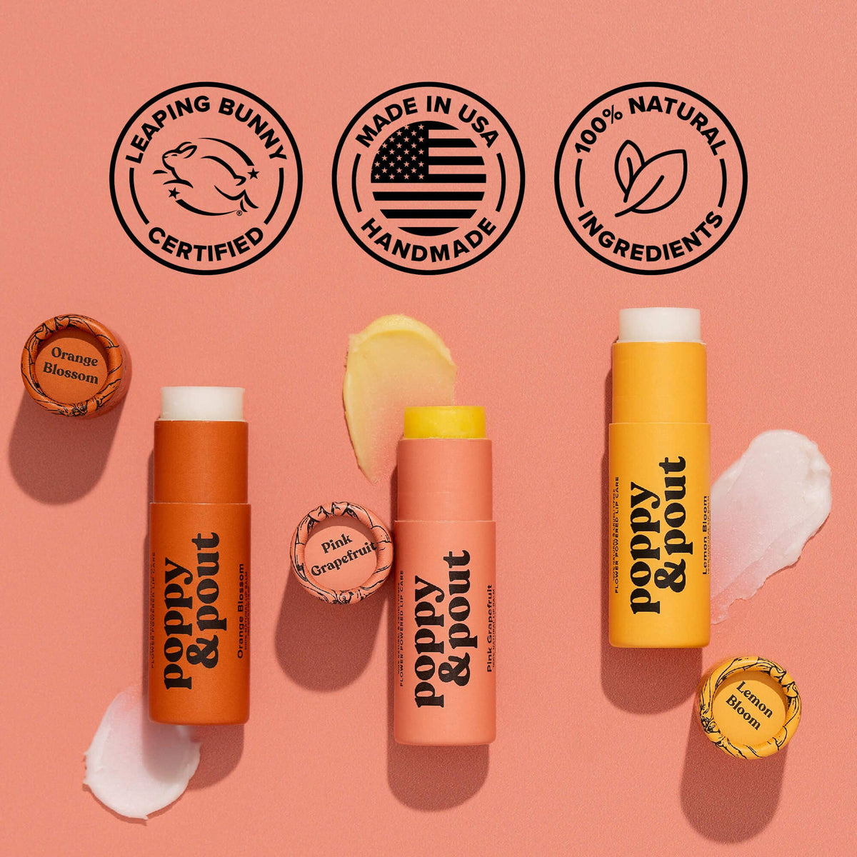 Poppy & Pout - Lip Balm, Pink Grapefruit