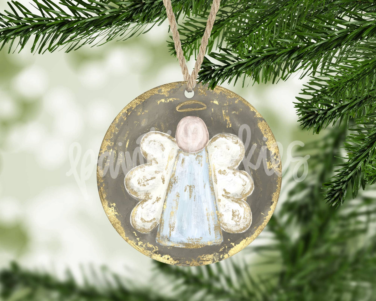 Painted Skies - Angel Christmas Ornament