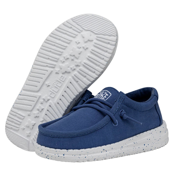 Hey Dude Wally Toddler Slub Canvas - True Blue