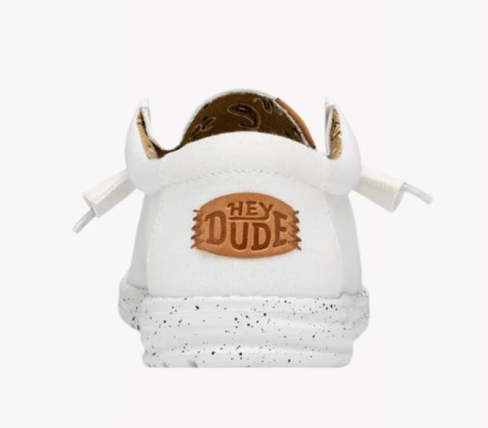 Hey Dude Wally Washed Canvas - White