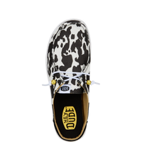 Hey Dude Wendy Slip Classic - White Black/Cow Print