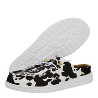 Hey Dude Wendy Slip Classic - White Black/Cow Print