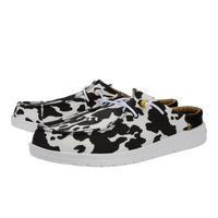 Hey Dude Wendy Slip Classic - White Black/Cow Print