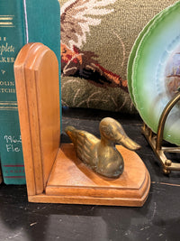 Brass and Wood Bookends