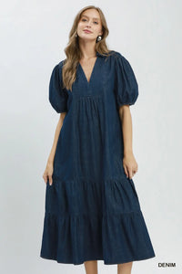 The Holly Dress - Dark Denim