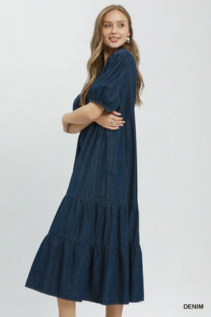 The Holly Dress - Dark Denim