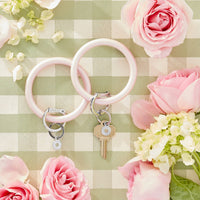 Silicone Big O® Key Ring - Rosé Pearlized
