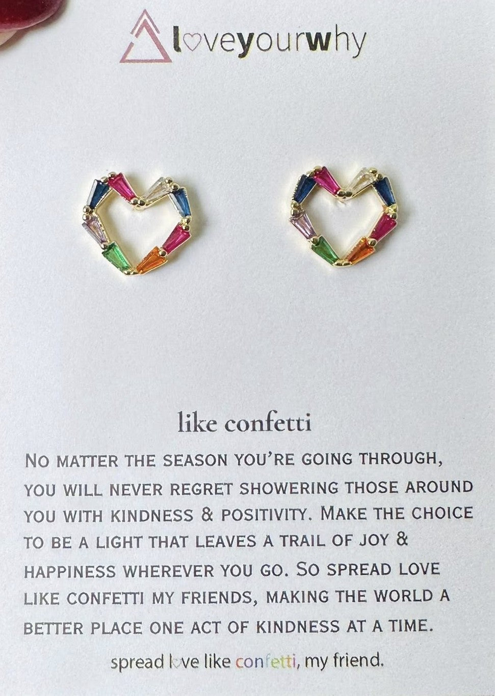 Like Confetti Heart Earrings