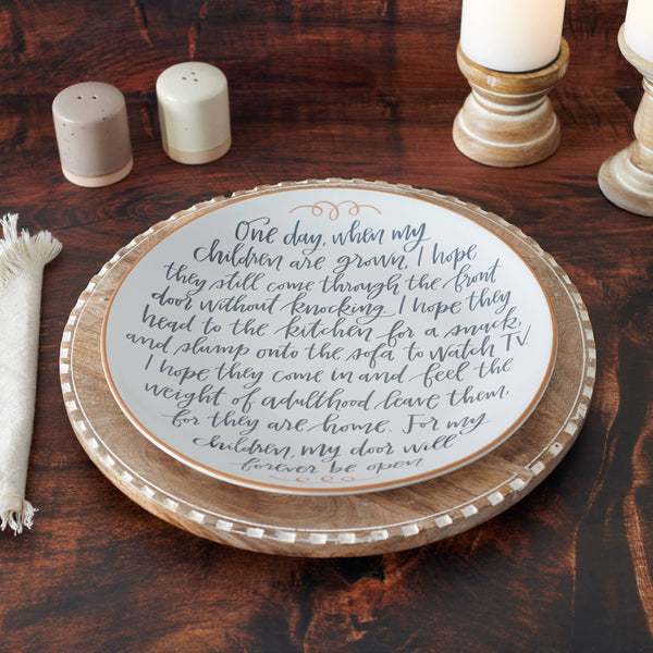 For My Children Door Will Forever Memory Plate