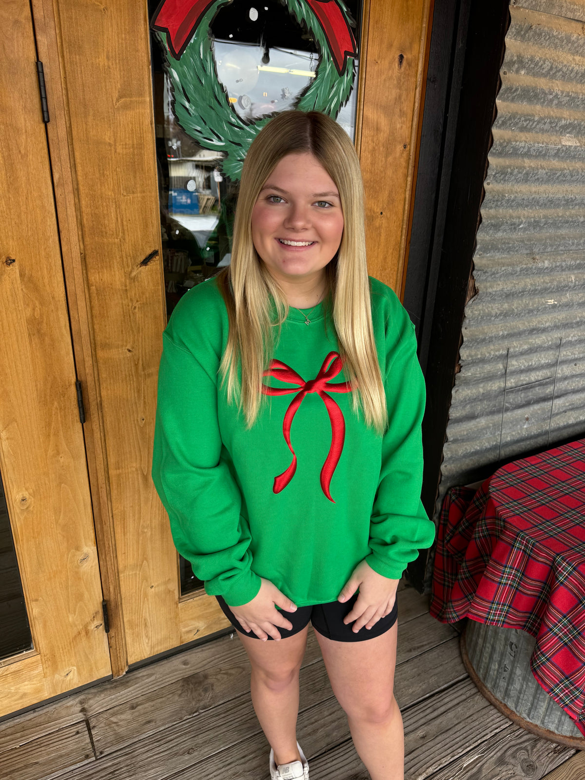 Christmas Bow Sweatshirt