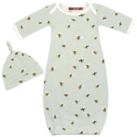 Bumblebee Bamboo Newborn Gown & Hat Set