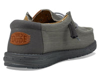 Hey Dude Wally Washed Canvas - Charcoal