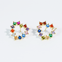 Sparkle Multi Heart Stud