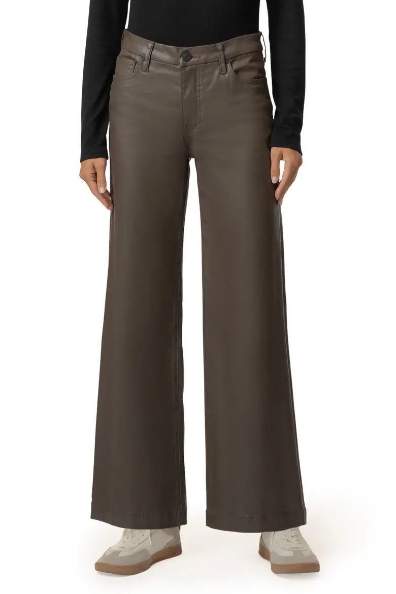 Meg High Rise Fab Ab Wide Leg Jean - Toffee