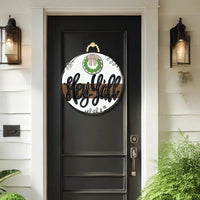 Stained Striped "Hey Y'all" Door Hanger