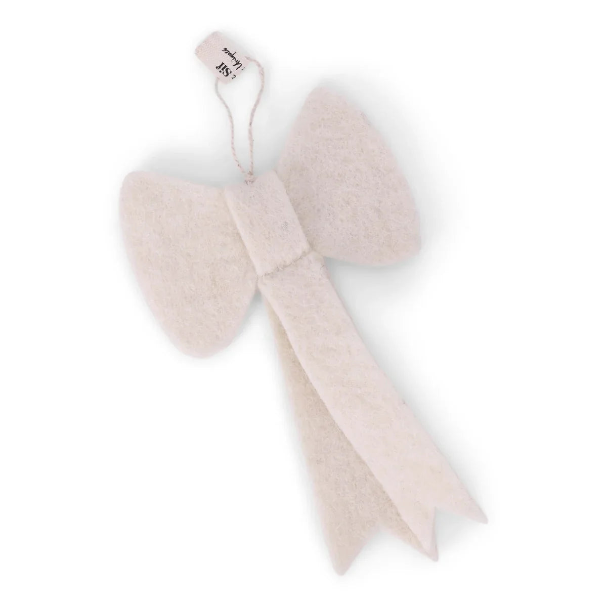 Small White Felt Bow