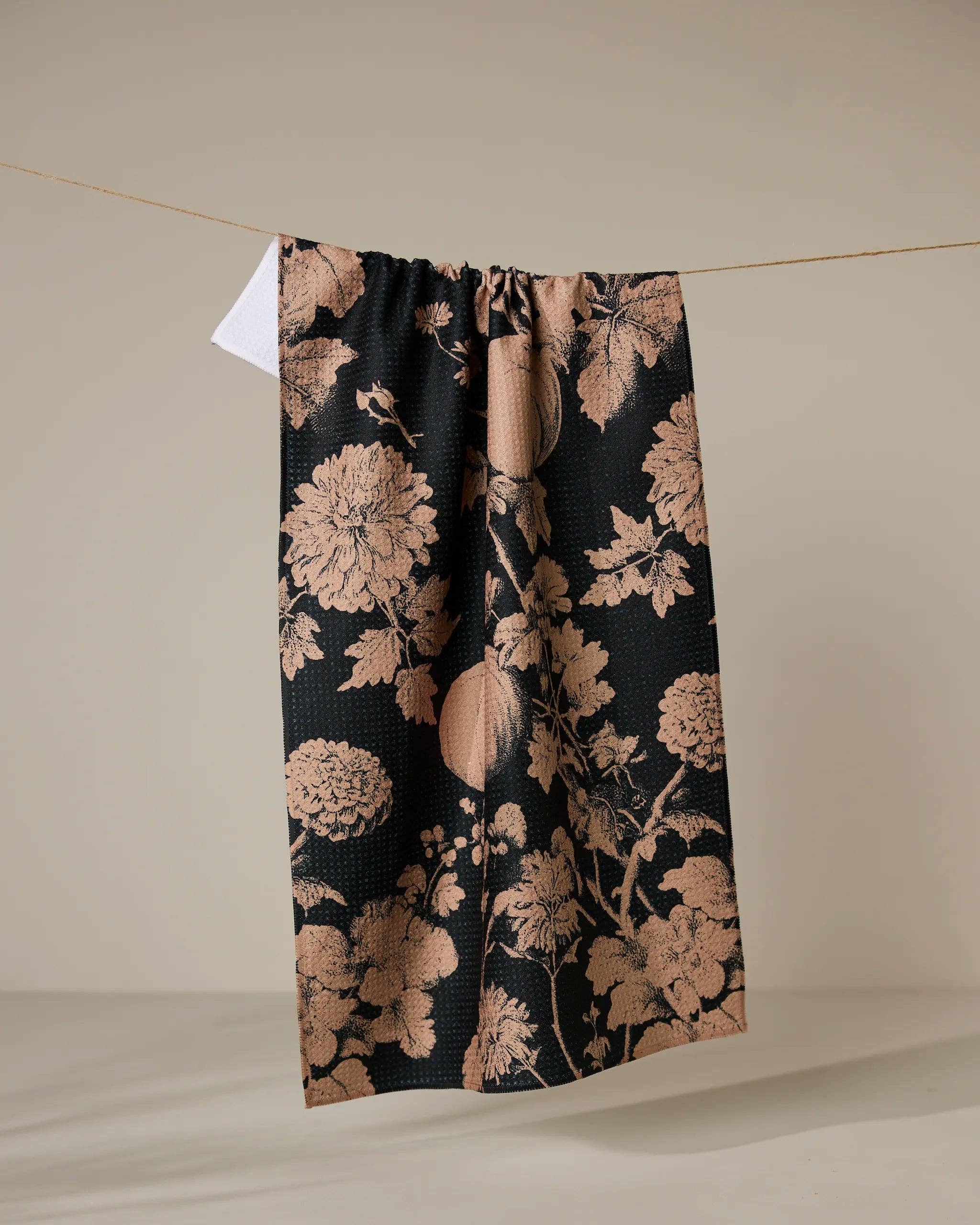 Geometry Haunted Harvest Orange Tea Towel - Thumbnail 3