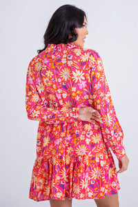 Floral Abstract Tier Dress