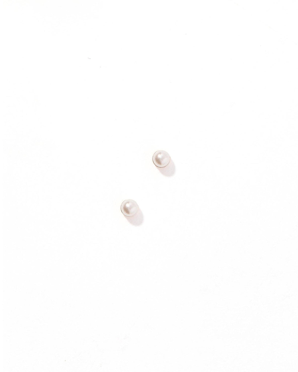 Screwback Stud Earrings - Payton Pearl White 3mm