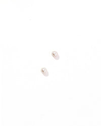 Screwback Stud Earrings - Payton Pearl White 3mm