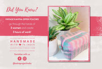 Asha Project - Vintage Kantha Zipper Box Pouch