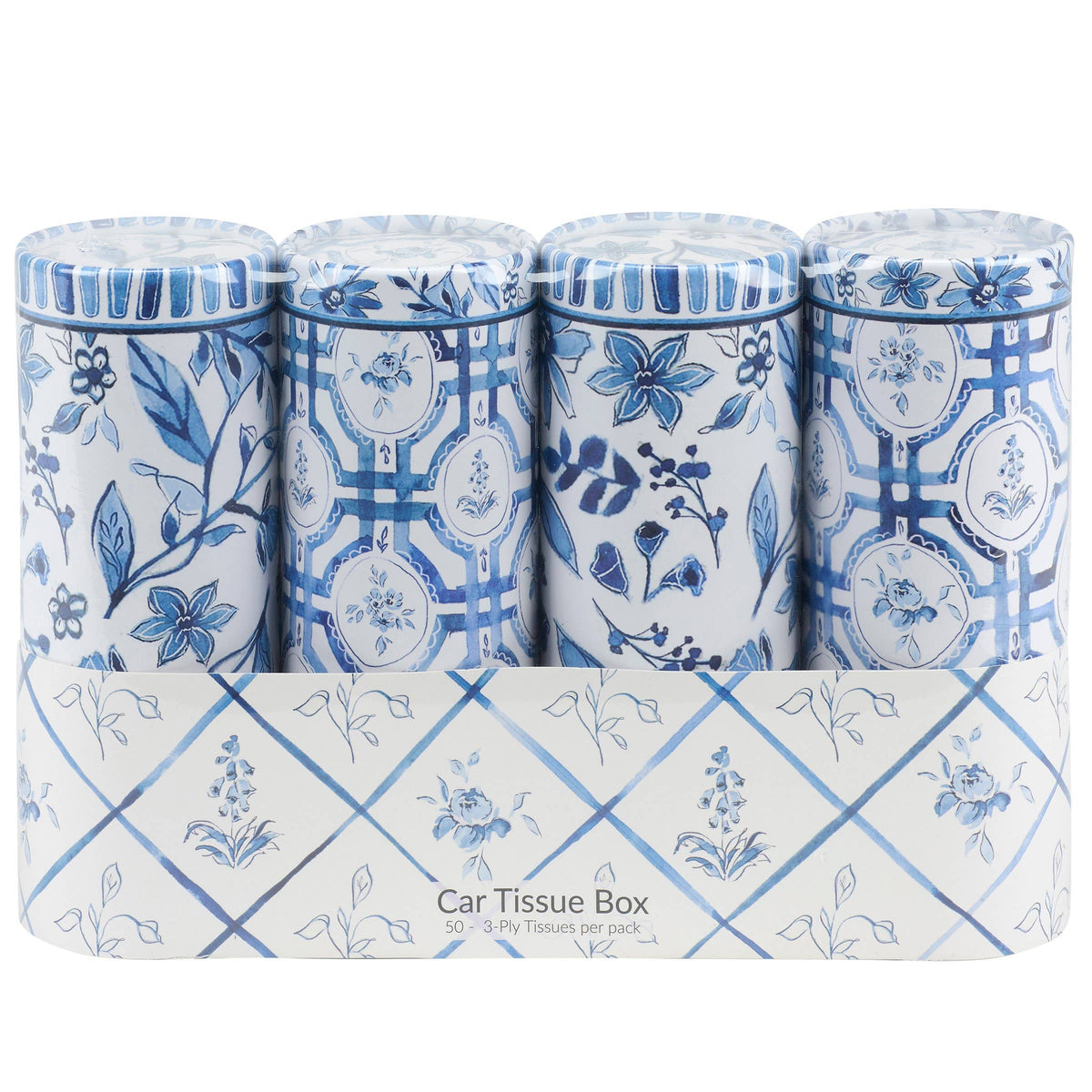 Blue Florals Tissue Box