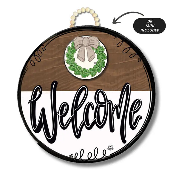 Classic Stain "Welcome" Door Hanger