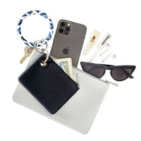 Silicone Big O® Key Ring - Navy Leopard