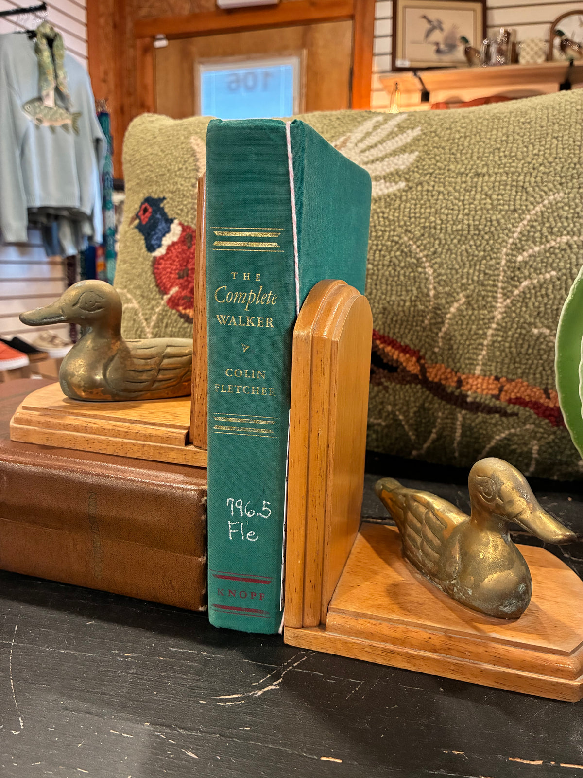 Brass and Wood Bookends