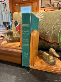 Brass and Wood Bookends