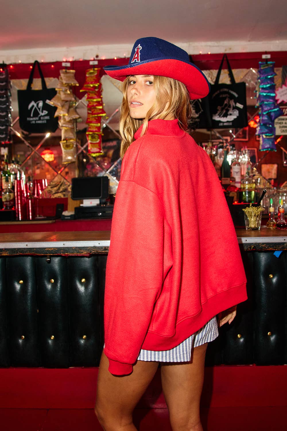 'USA & FLAG' Reversible Mock Neck Sweatshirt