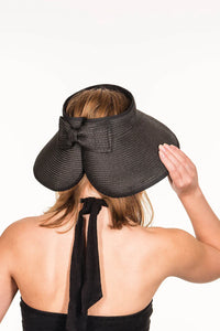 Poppy Straw Bow Visor - Black