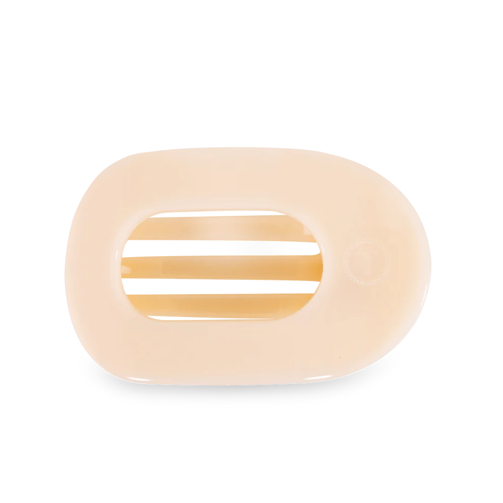 Round Flat Hair Clip | Large | Almond Beige