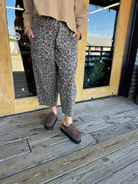 Leopard Barrel Jean