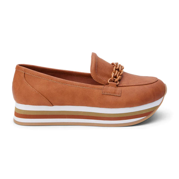 Carleen Platform Leather - Cognac