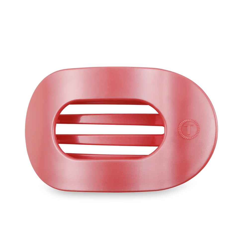 Round Flat Hair Clip | Large | Calming Coral
