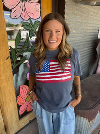 Denim Flag Box Tee