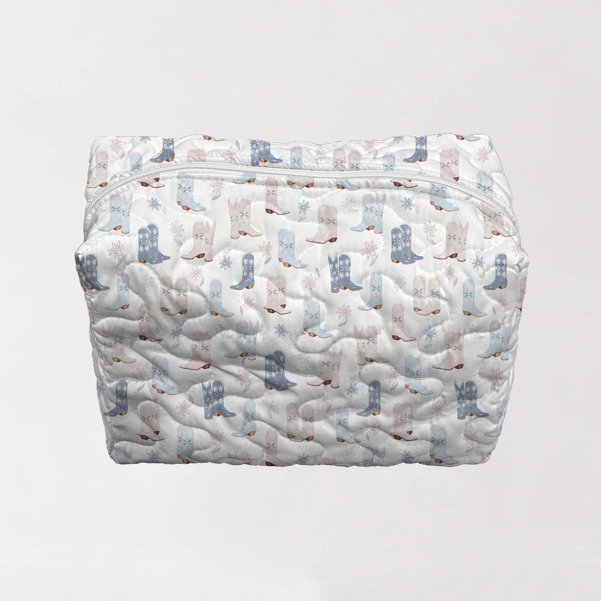 Daisy Boots Large Pastel Quilted Makeup Bag