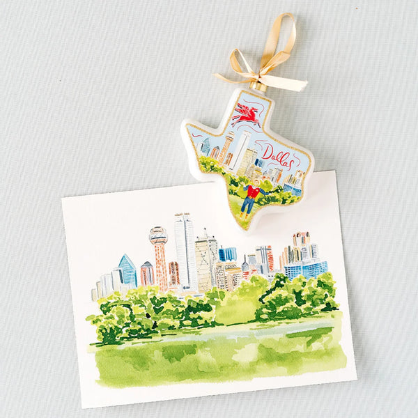 Dallas Christmas Ornament Catherine Cartie City Capsule 2025