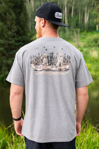 Short Sleeve Dogs on the Boat - Dark Heather Grey