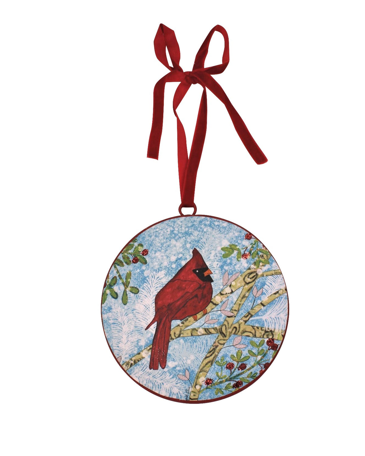 Cardinal on Branch Ornament