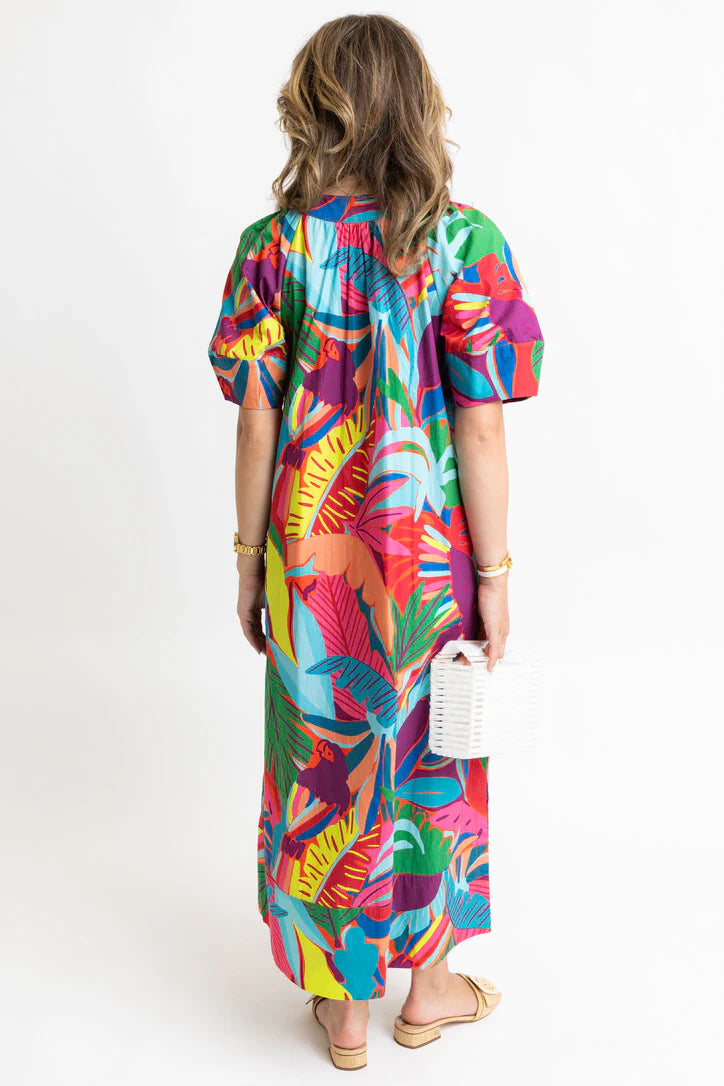 Birds of Paradise Vneck Maxi Dress