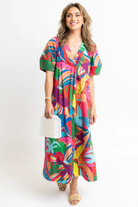 Birds of Paradise Vneck Maxi Dress