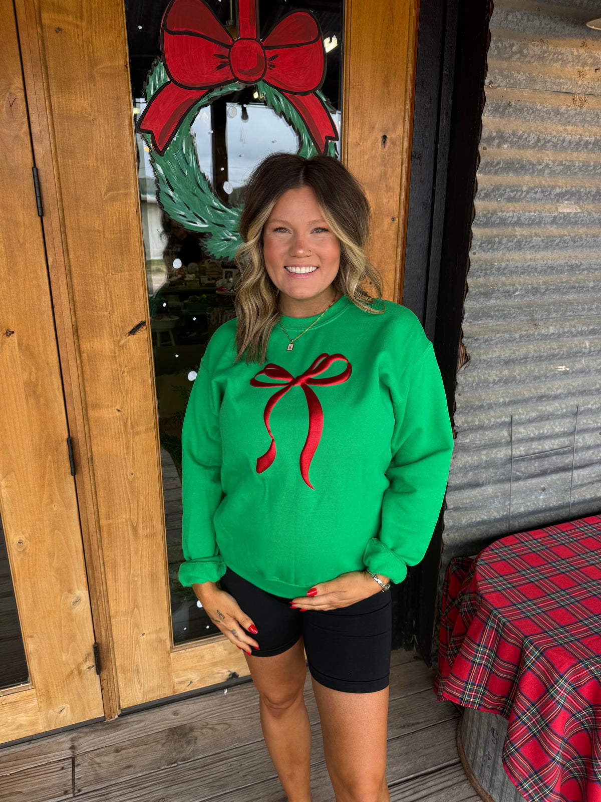 Christmas Bow Sweatshirt