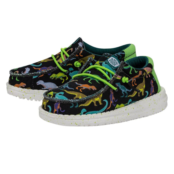Hey Dude Wally Toddler Dino - Black Lime