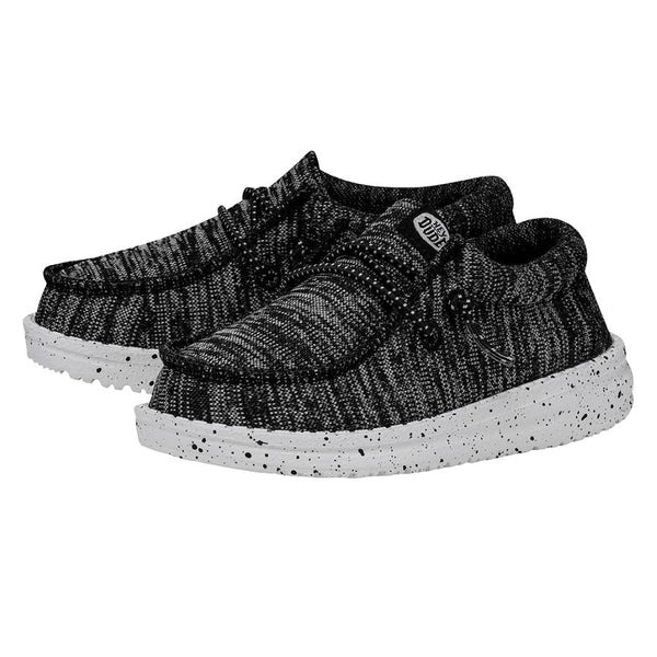 Hey Dude Wally Toddler Sport Knit - Black White