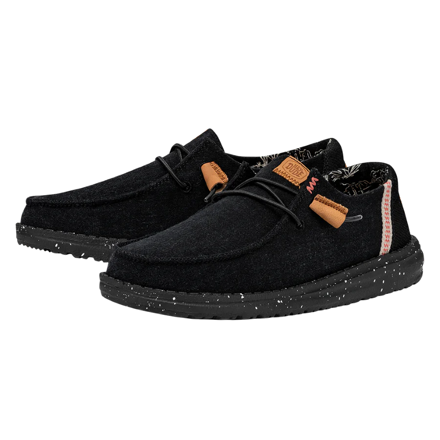 Hey Dude Wendy Washed Canvas Black