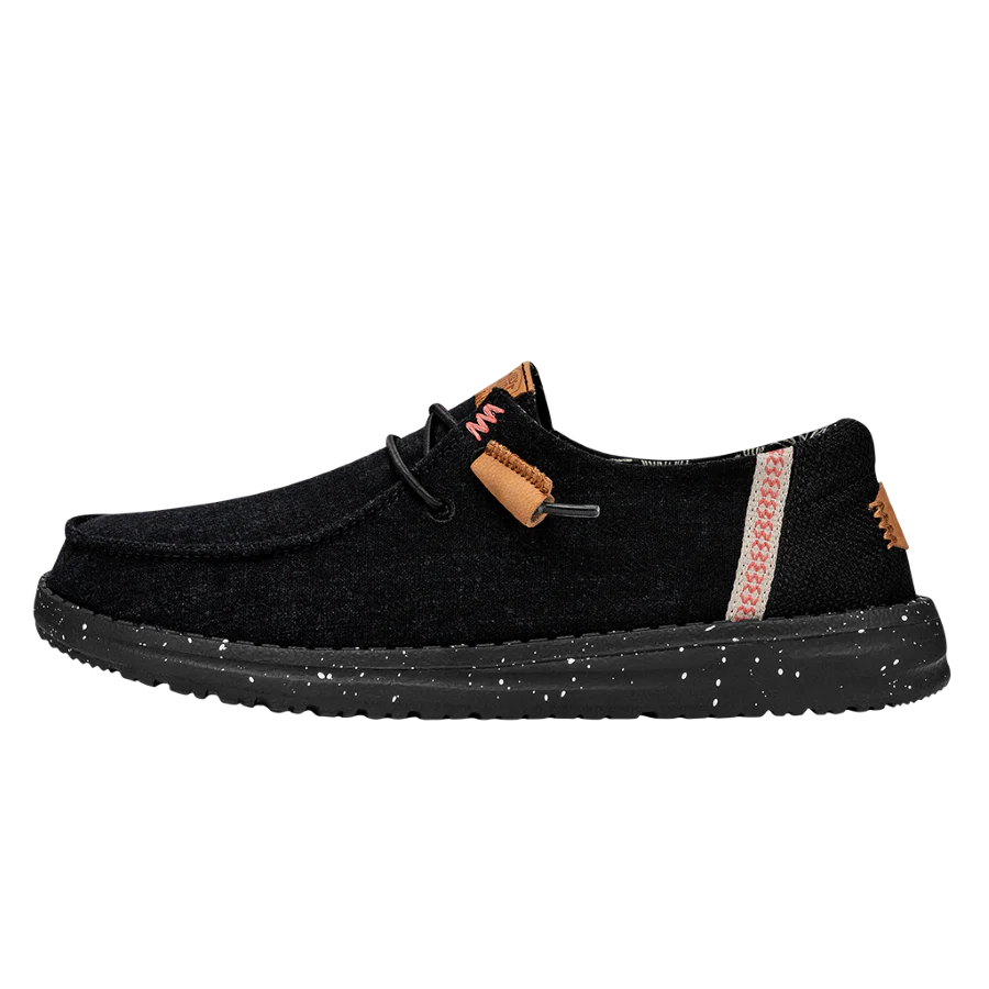 Hey Dude Wendy Washed Canvas Black
