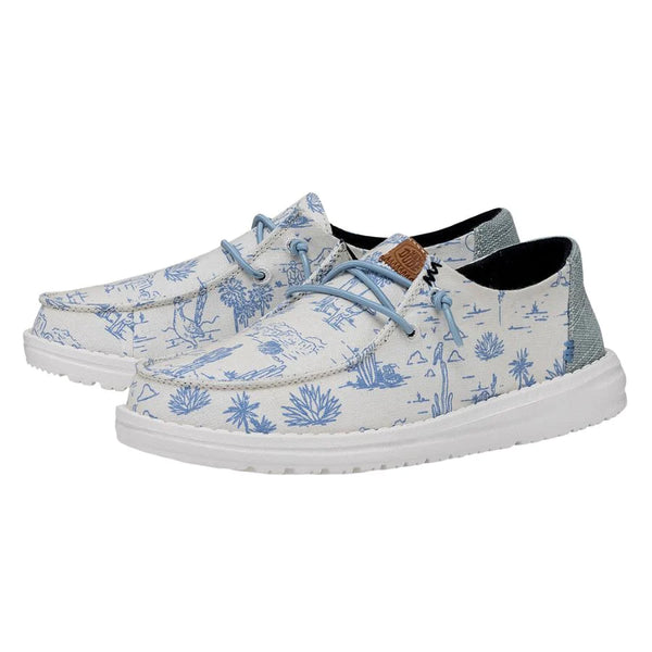 Hey Dude Wendy Desert - Cream Blue